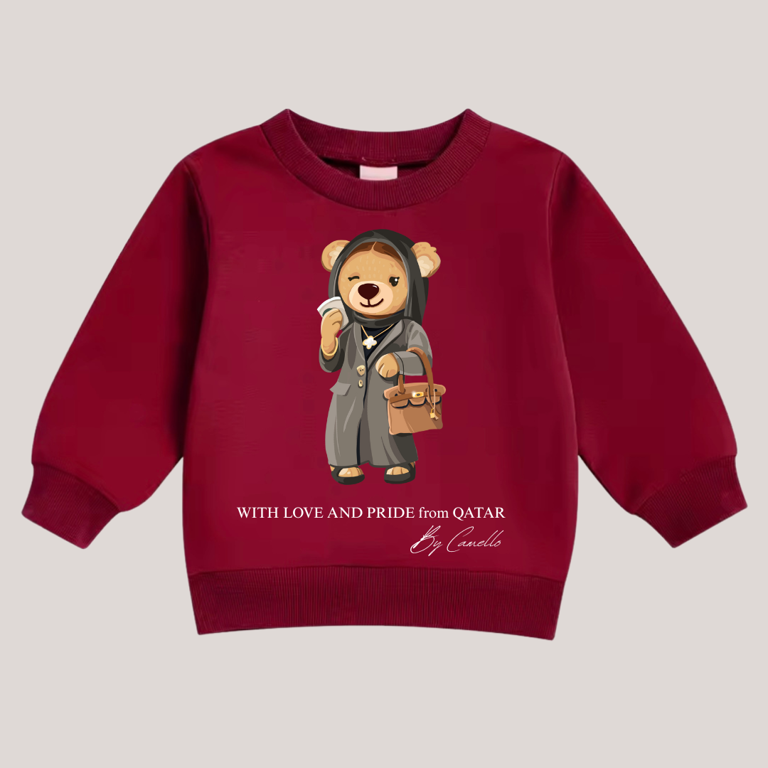 Girls QND Teddy Bear Sweatshirt